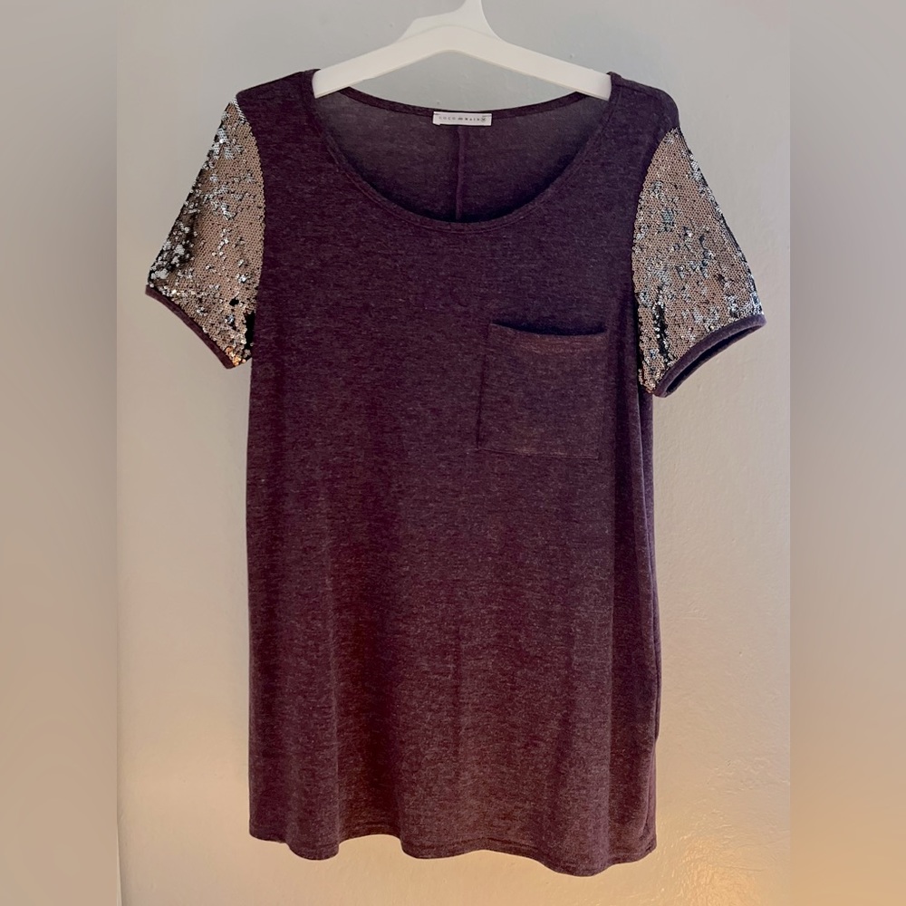 Maroon Sequin Sweater